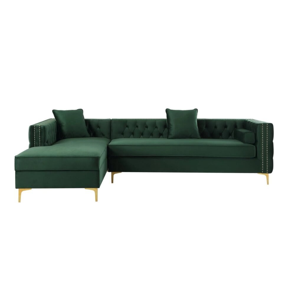 Alison Sectional Velvet Sofa - Image 4