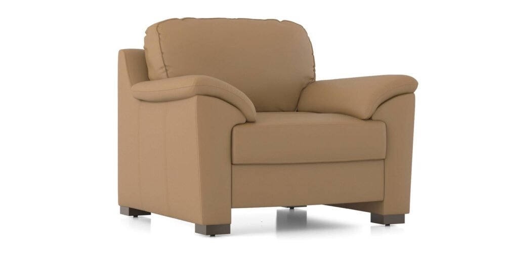 Farina Premium Italian Leather Sofa (Ecru Italian Leather) - Image 3