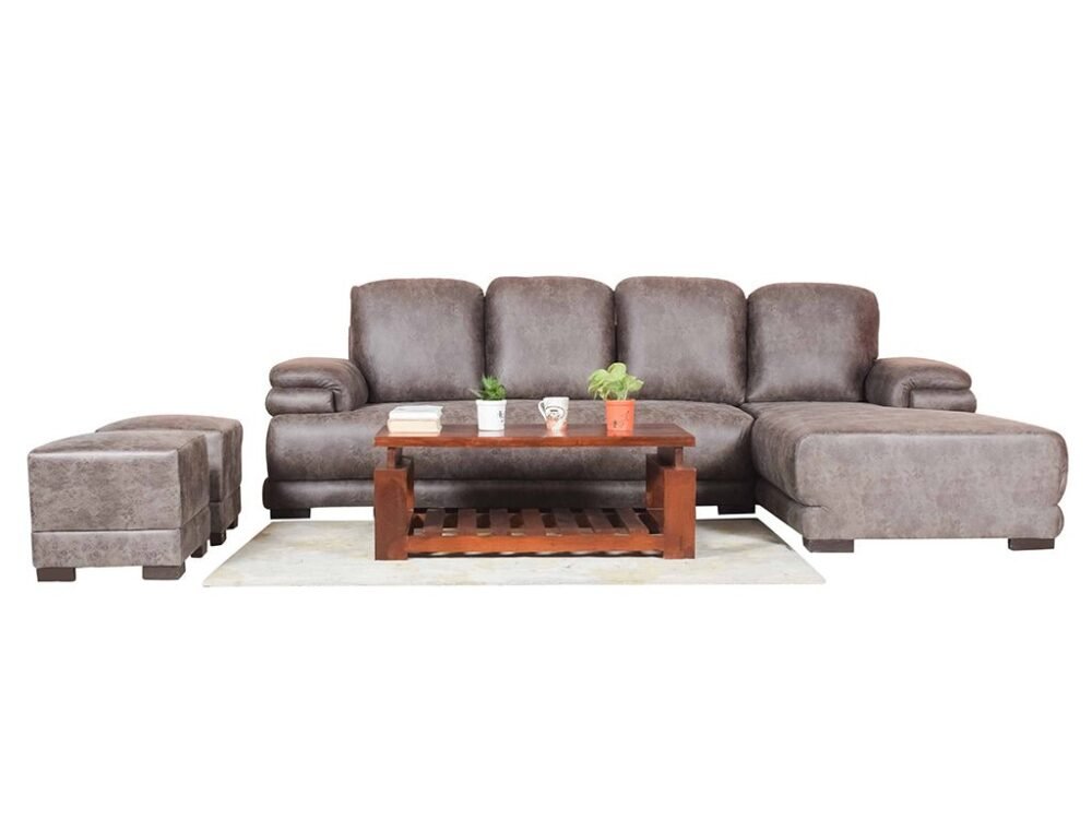 Rosario L Shape Sectional Sofa With Pouffe - Image 7