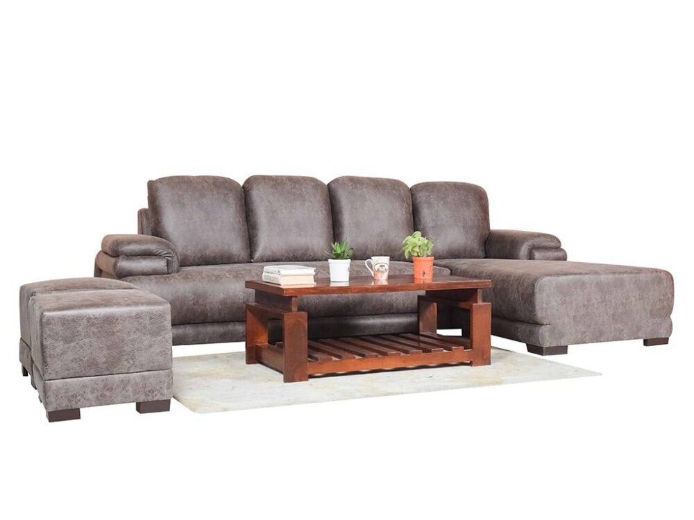 Rosario L Shape Sectional Sofa With Pouffe - Image 6