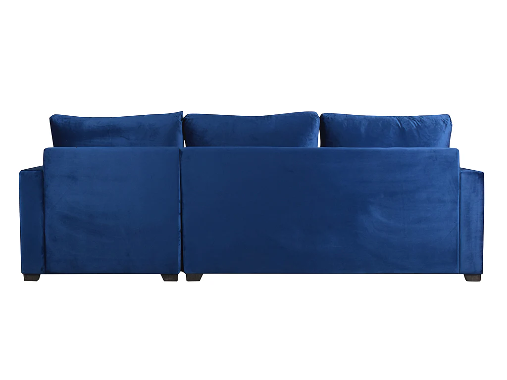 Walter Sectional Sofa In Blue Velvet Fabric - Image 2