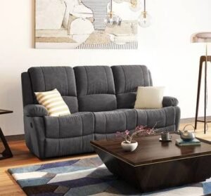 Lebowski Fabric Three Seater Manual Recliner