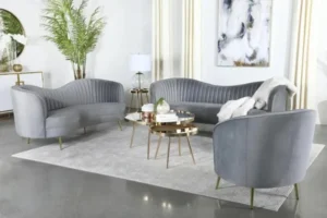 Vermont Upholstered Curved Sofa