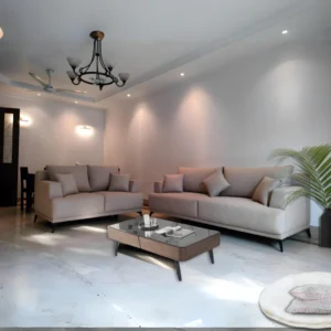 Liam Sofa Set In Premium Suede Fabric